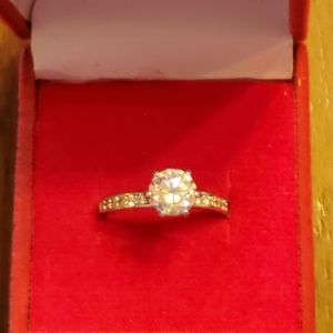 Sterling Silver Cubic Zirconia Solitaire in Channel Setting Ring